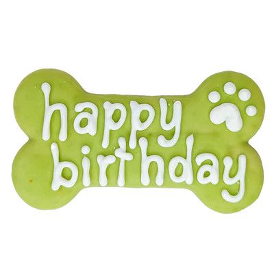 Bosco & Roxy Happy Birthday Bone Green 10/Case Item 6350