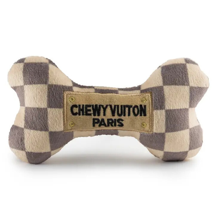 Chewy Vuitton Dog Toy Checker
