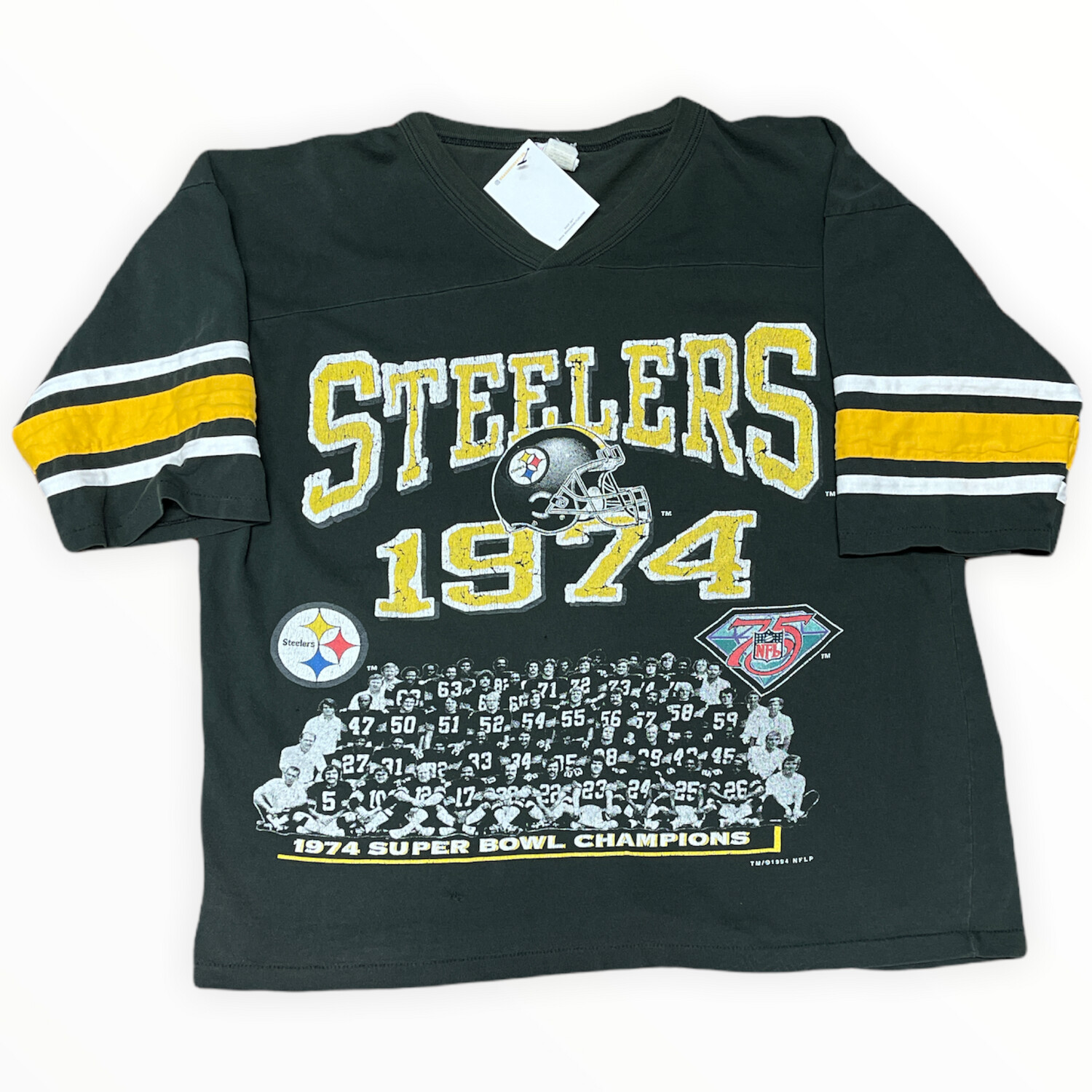 Vintage 1994 Steelers Tee, Size: Large, Color: Black, Style: Pittsburgh