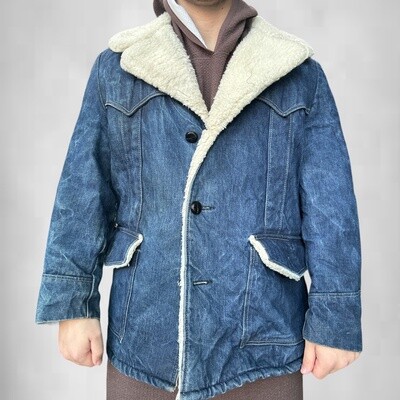 Vintage Sherpa Lined Denim Jacket