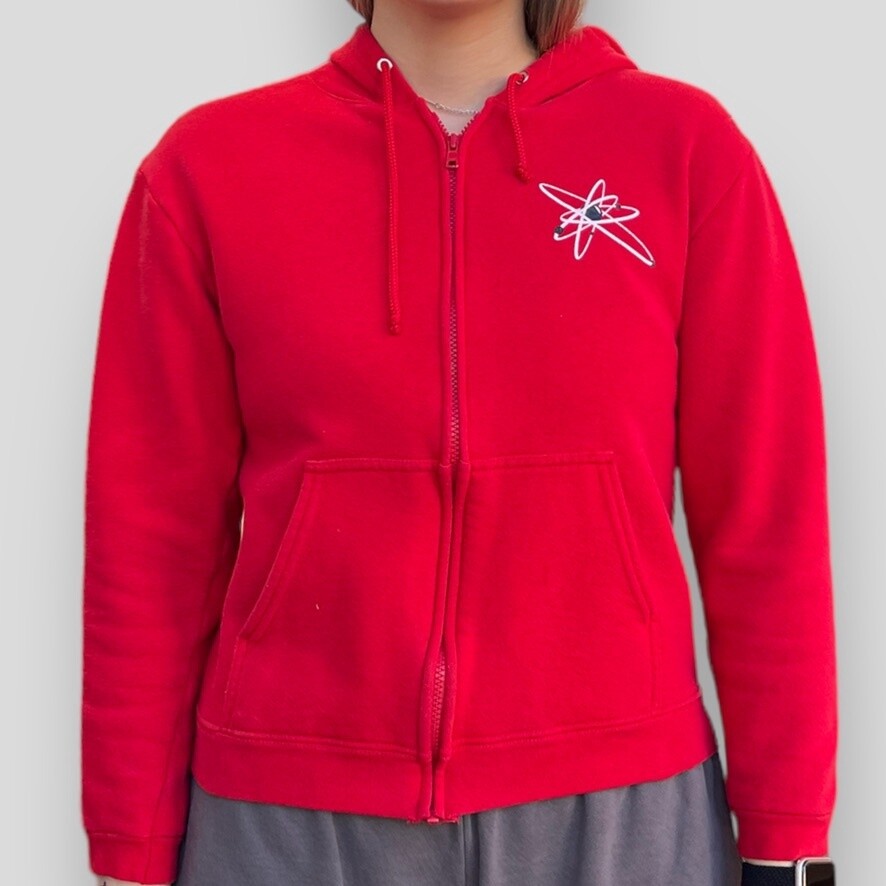 Strung Out Zip Up, Size: Medium, Color: Red, Style: Novelty