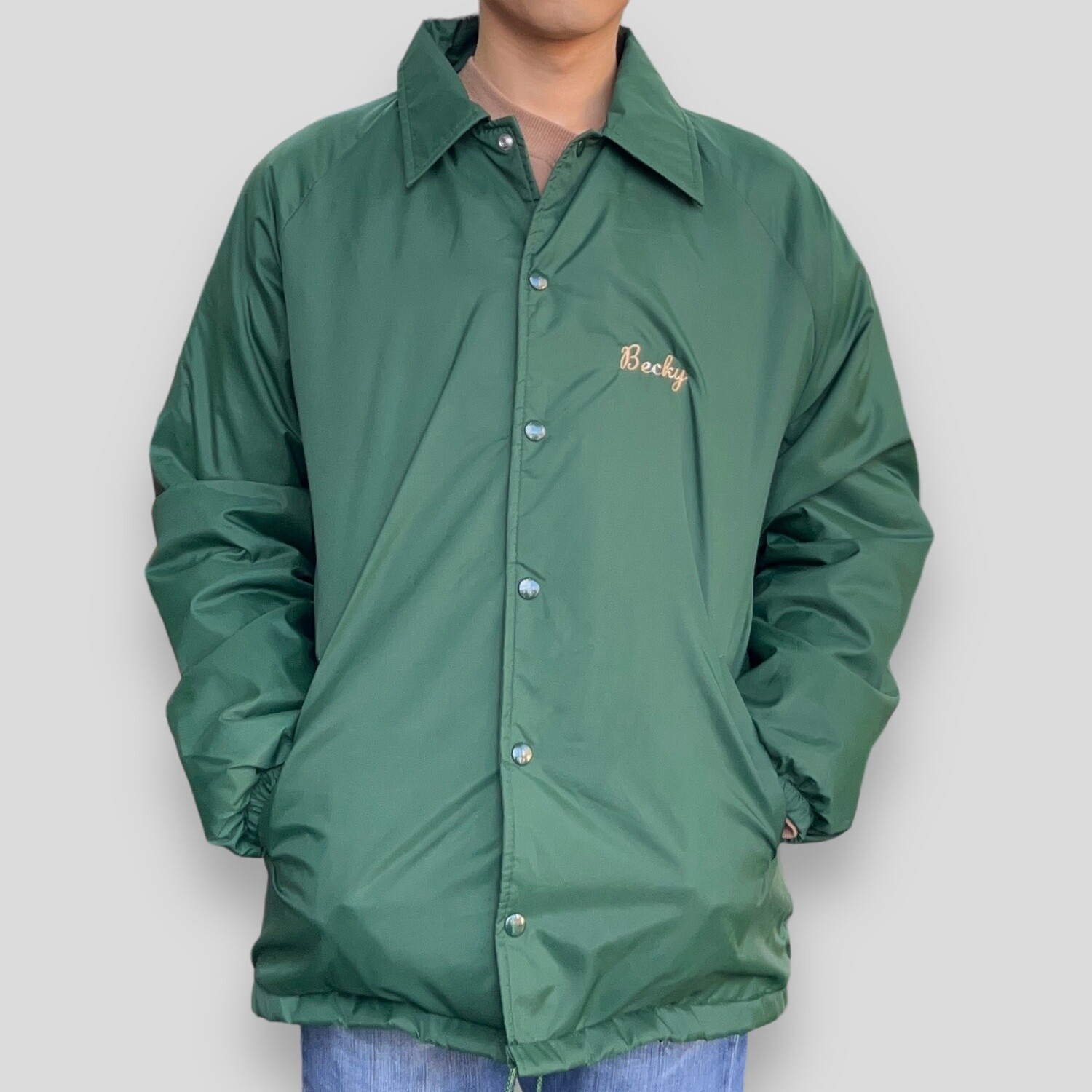 Vintage Yoorols Conyettes Club Jacket, Size: Medium, Color: Green, Style: Bomber