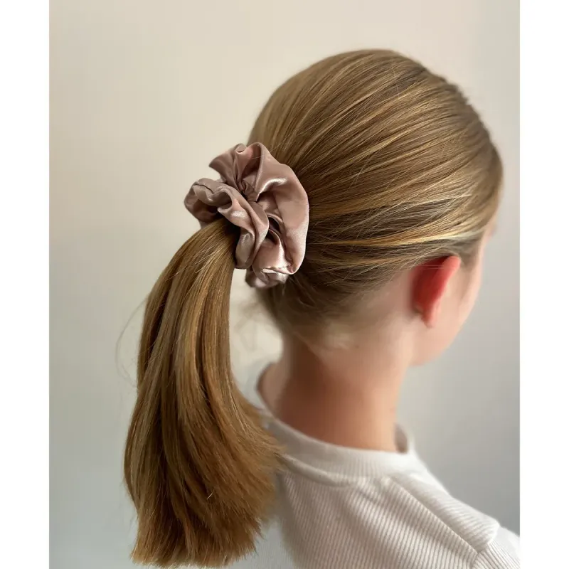 X2 Luxury Satin Feel Hair Scrunchies (gold)