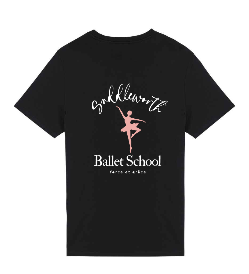 Saddleworth Ballet School Black T-Shirt - Adults