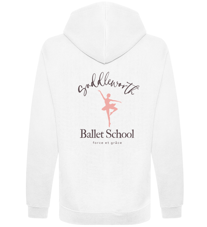 Saddleworth Ballet School White Hoodie - Adult