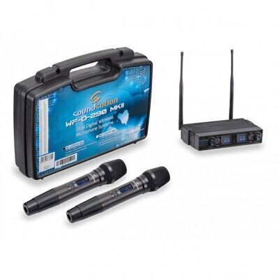 Wireless Mic Ch 38 Dual Handheld Rechargeable Batteries