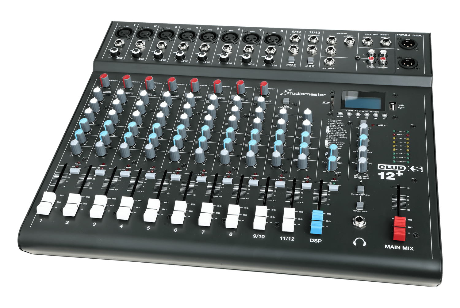 CLUB XS 12+ Studiomaster CLUB XS12+ 12 Channel PA Mixer with Effects & Bluetooth