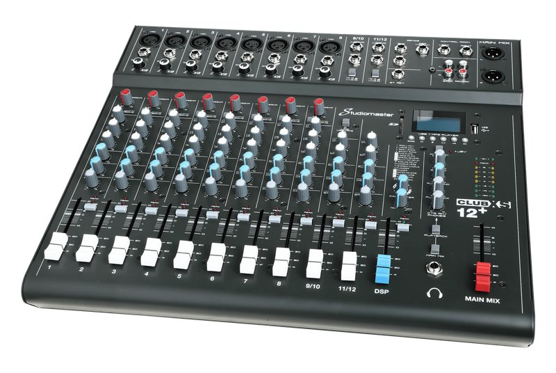 CLUB XS 12+ Studiomaster CLUB XS12+ 12 Channel PA Mixer with Effects & Bluetooth