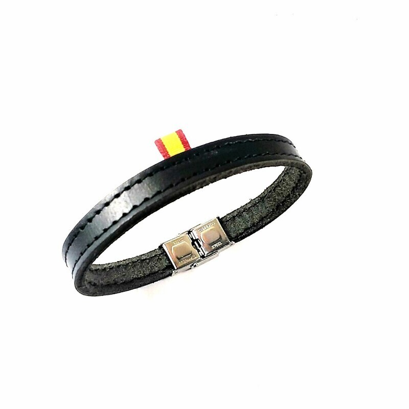 Pulsera de piel  bandera de España