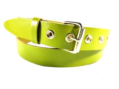 CINTURON DE PIEL VAQUETILLA SEÑORA EN 3 CM DE ANCHO CON HEBILLA DORADA