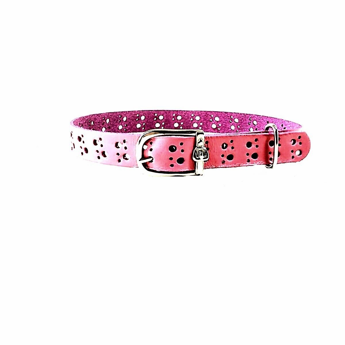 COLLAR DE GATO DE PIEL CALADO EN 2 CM DE ANCHO