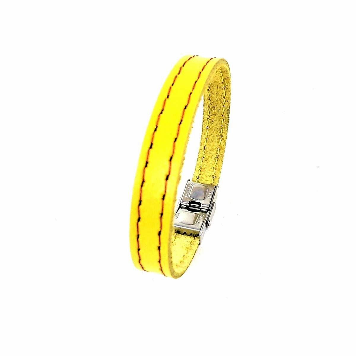 PULSERA DE PIEL VAQUETILA CON UN PESPUNTE