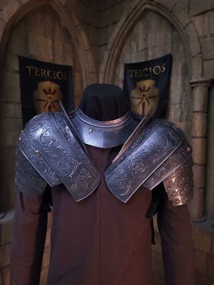 Engraved heavy pauldrons