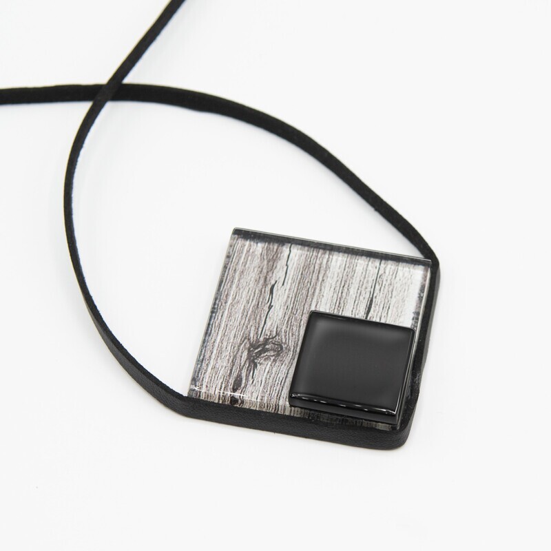 Colar Élan Geométrico Cinza