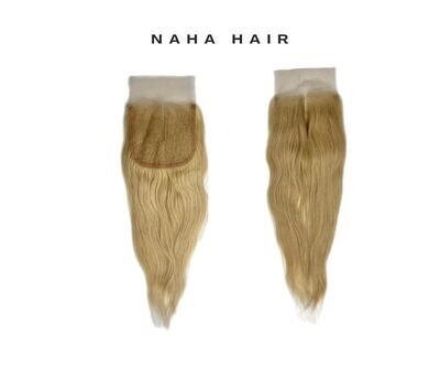 Closure Cheveux Blond 100 % naturels Lisses #613 (4*4)
