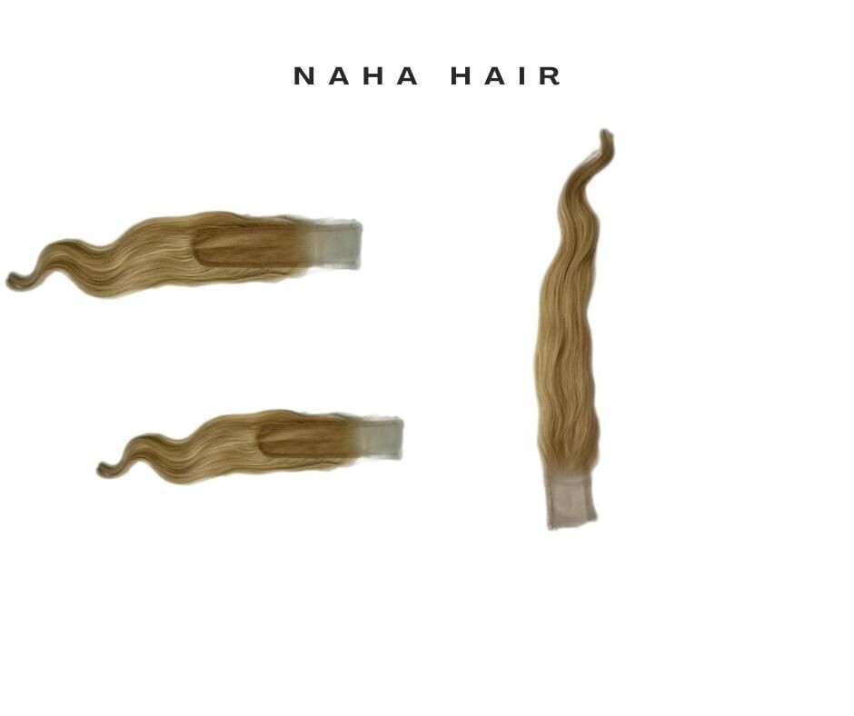 Closure Cheveux Blond 100 % naturels Lisses #613 (2*6)