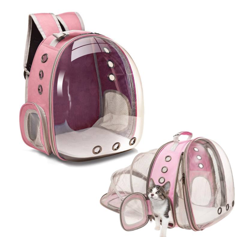 Pet Capsula Spaziale Zaino,Trasparente E Traspirante, Pet Carrier per I Viaggi Escursioni A Piedi E Campeggio
