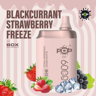 POP HIT 6000 - Blackcurrant Strawberry Freeze