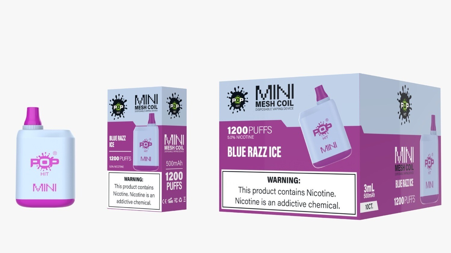 Pop Hit Mini Blue Razz Ice