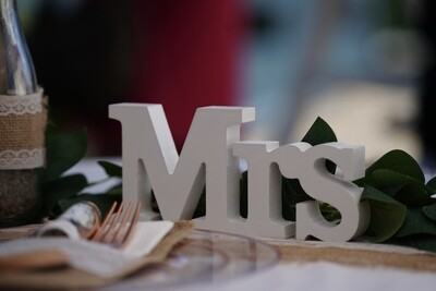Buchstaben Mr & Mrs. weiss Set
