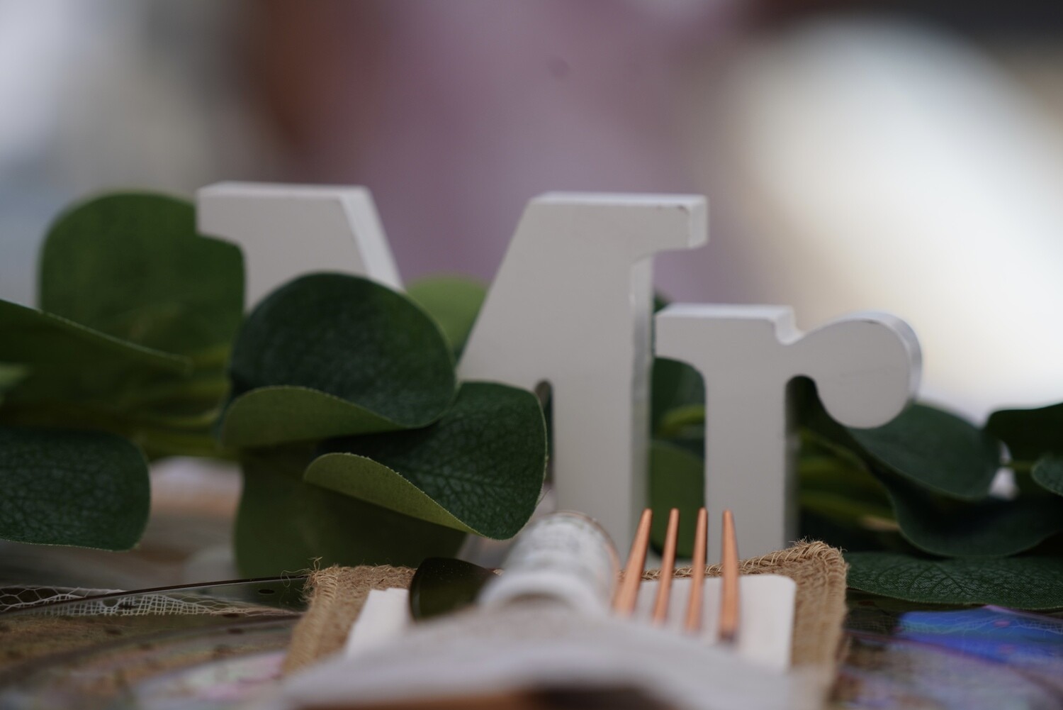 Buchstaben Mr & Mrs. weiss Set