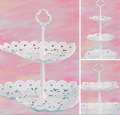 Etagere 3 teiliges Set weiss