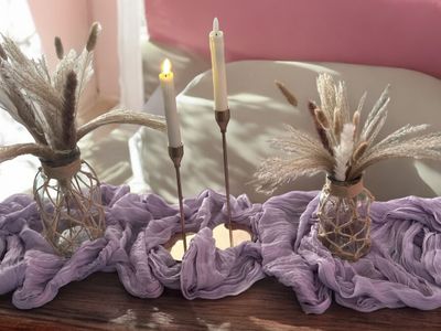 Blumenvase  "Boho -Vintage Style " Set 2 Stück