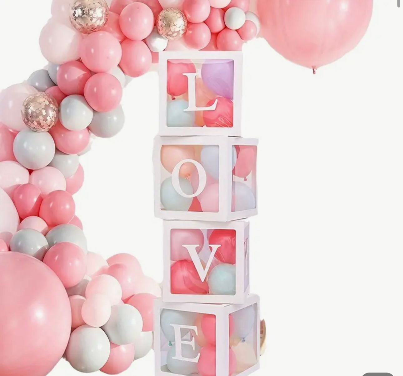 Ballonboxen  4- Stück  mit LOVE