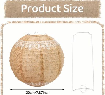 Boho Chic Jute Papierlaternen  Set -6Stück