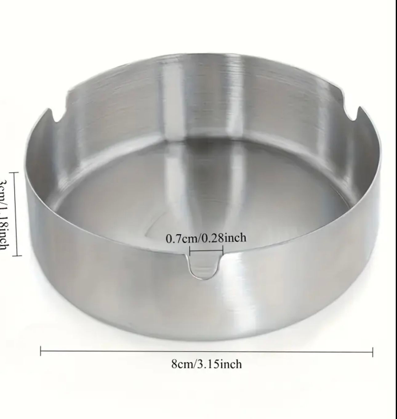 Aschenbecher  Silber  Set- 3 Stück