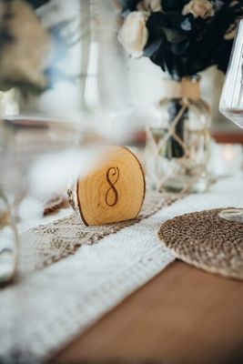 Tischnummern Holz -Birke