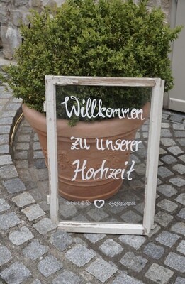Fenster  "Vintage "  Willkommen