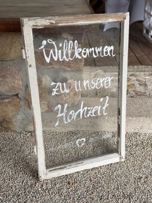 Fenster  "Vintage "  Willkommen