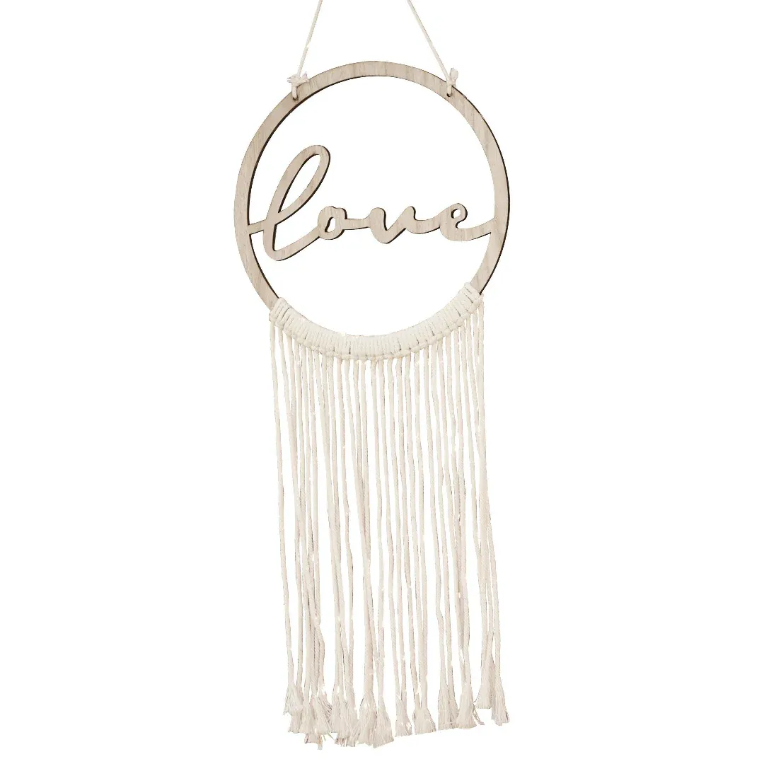 Boho - MAKRAMEE HOLZ REIFEN LOVE
