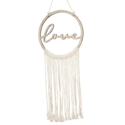 Boho - MAKRAMEE HOLZ REIFEN LOVE
