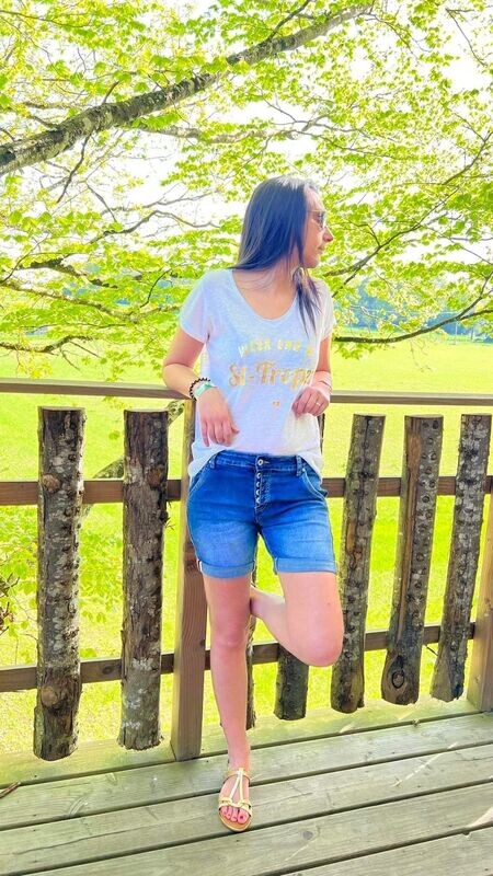 Short en jeans Bleu 34
