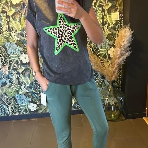 T-shirt étoile verte TU
