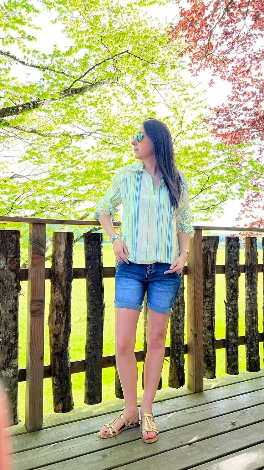 Blouse coton TU bleu