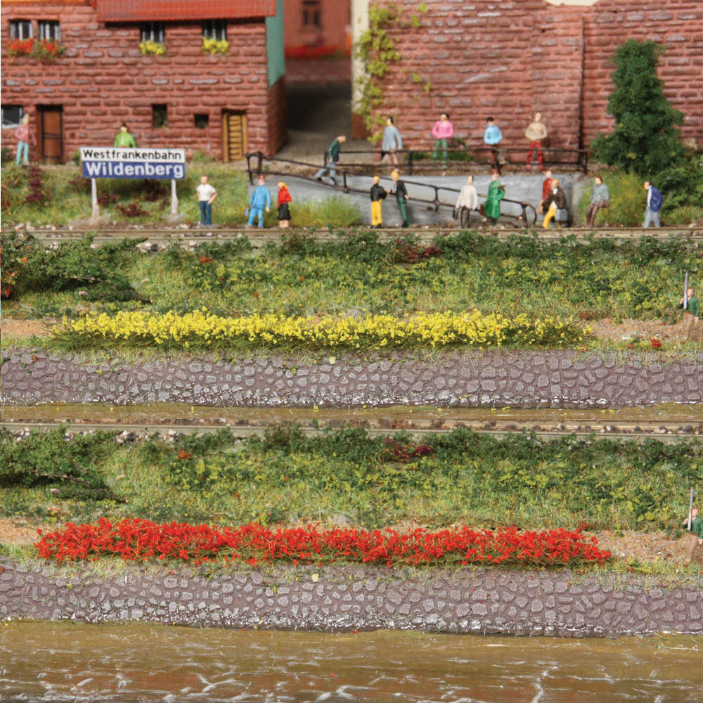 10 Grasstreifen gelb-rot