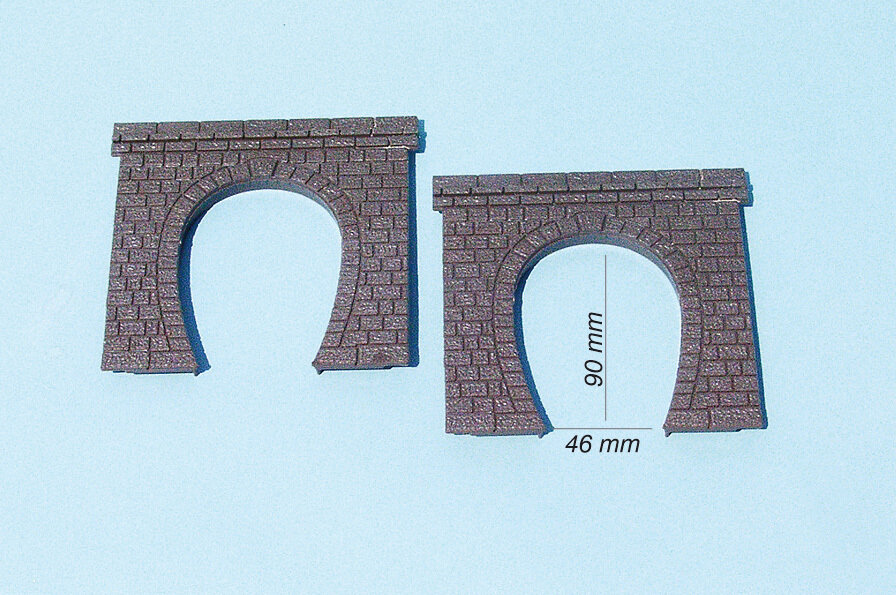 Tunnelportale eingleisig H0
