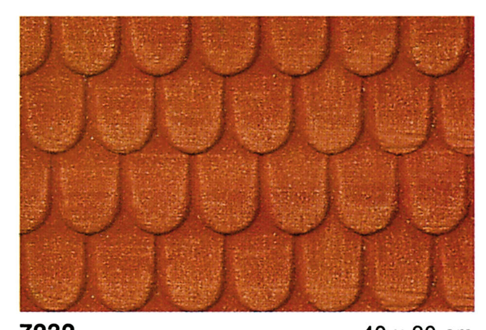 Dachziegel 0/1/H0, 40x20 cm, 2 Stück