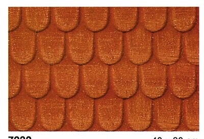 Dachziegel 0/1/H0, 40x20 cm, 2 Stück