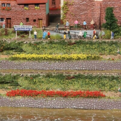 10 Grasstreifen gelb-rot