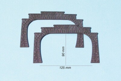 Tunnelportale zweigleisig H0