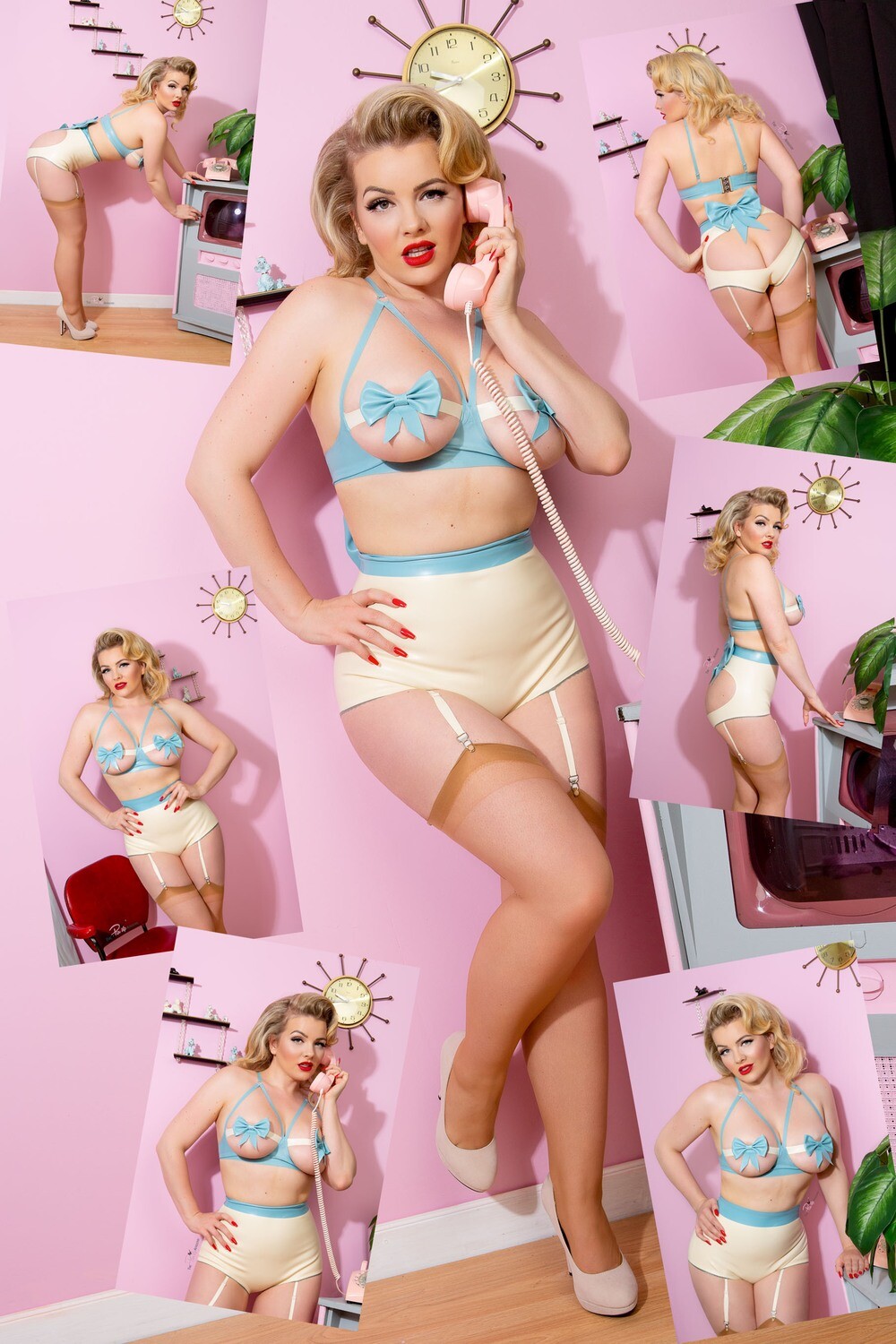 (7 Pinup Prints) Loula Belle &#39;&#39;Latex&#39;&#39;