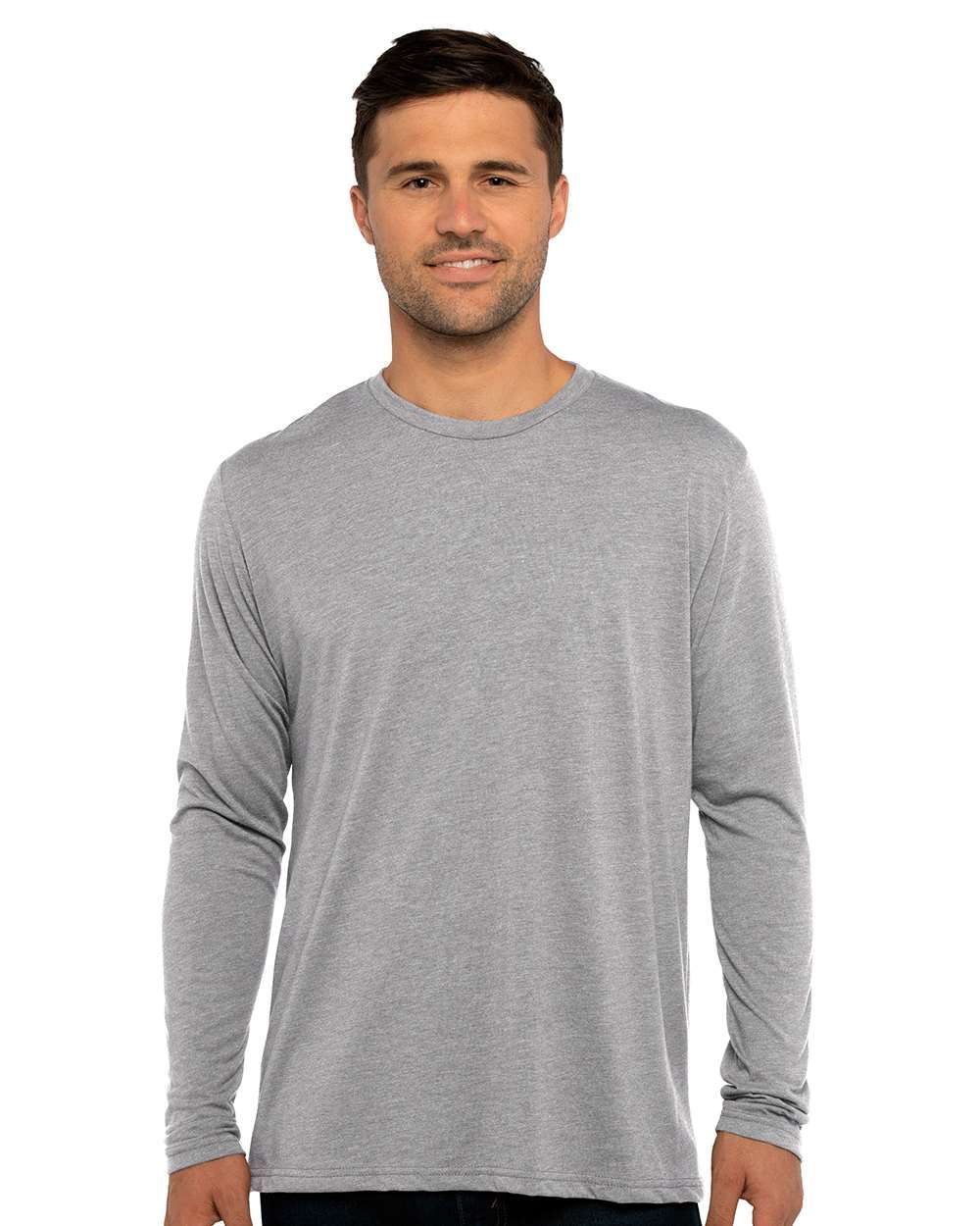 CUSTOM NUMBER on a Unisex  Triblend Long Sleeved Crewneck Tee - 3 Color Options