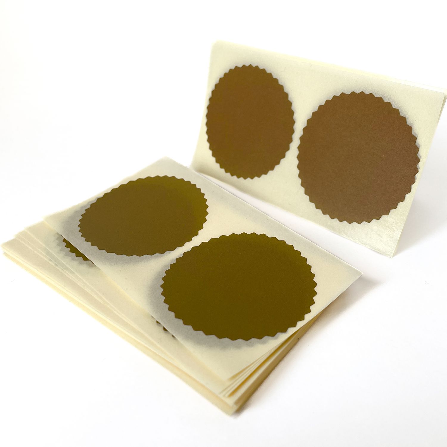 Matte Gold Company Foil Legal Wafer Seals, Available in 41mm, 51mm & 63mm