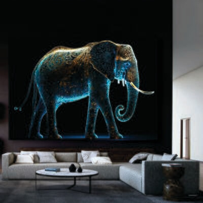 Big 5 - Neon Blue Elephant - Full Body