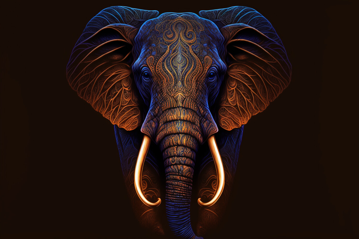 Big 5 - Neon Elephant Headshot