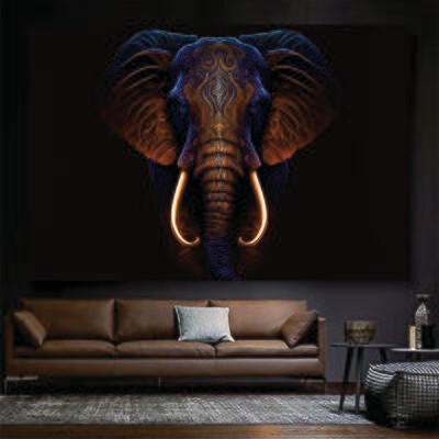 Big 5 - Neon Elephant Headshot